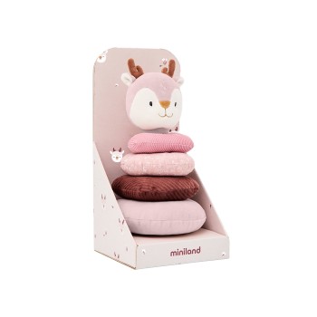 MINILAND ΒΡΕΦΙΚΟ ΠΑΙΧΝΙΔΙ ΣΤΟΙΒΑΞΗΣ ΕΛΑΦΑΚΙ - BABY DEER STACKING RINGS