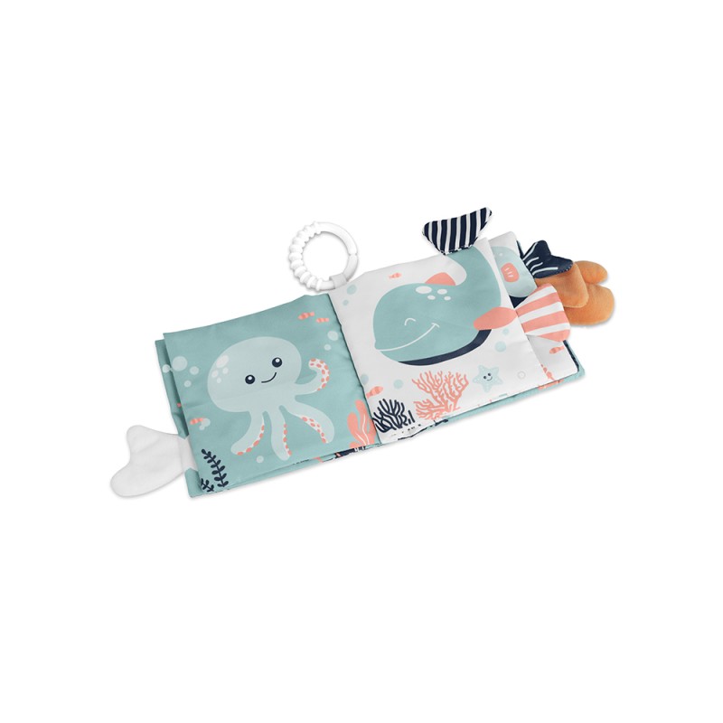 MINILAND ΒΡΕΦΙΚΟ ΥΦΑΣΜΑΤΙΝΟ ΒΙΒΛΙΟ ΜΕ ΘΑΛΑΣΣΙΑ ΖΩΑΚΙΑ - SEA CLOTH BOOK