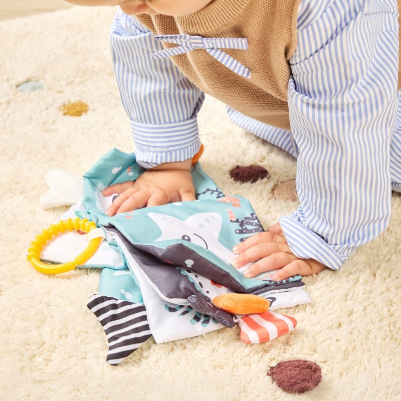 MINILAND ΒΡΕΦΙΚΟ ΥΦΑΣΜΑΤΙΝΟ ΒΙΒΛΙΟ ΜΕ ΘΑΛΑΣΣΙΑ ΖΩΑΚΙΑ - SEA CLOTH BOOK