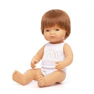 MINILAND ΚΟΥΚΛΑ ΑΓΟΡΙ ΜΕ GINGER ΜΑΛΛΙΑ 38 CM ΜΕ ΕΣΩΡΟΥΧΑ