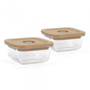 MINILAND ΣΕΤ 2 ΔΟΧΕΙΩΝ 210 ML ECO SQUARE FROG