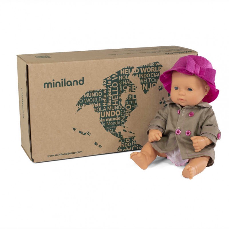 MINILAND ΚΟΥΚΛΑ ΚΑΥΚΑΣΙΑ 32 CM ΜΕ ΡΟΥΧΑΛΑΚΙΑ